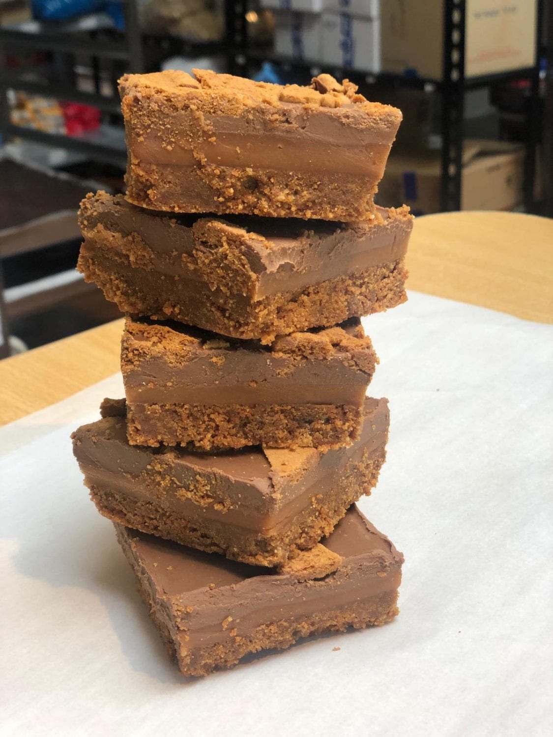 Biscoff Caramel Slice The Bridge Bakehouse